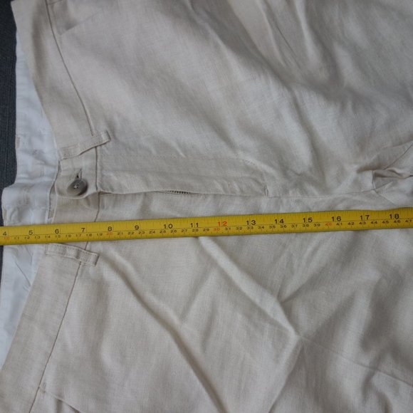 Old Navy 100% Linen Made in Vietnam Size 34 Tan Shorts - Picture 16 of 16